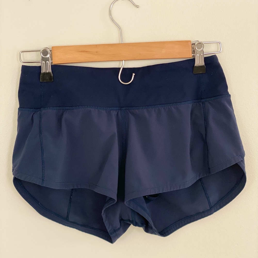 Lululemon Speed Up Short Low-Rise 2.5" Navy Size 2